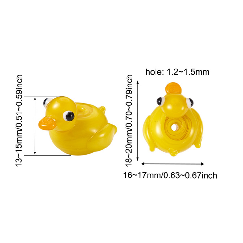 1Strand Handmade Lampwork Duck Shape Beads Strands For DIY Bracelet Necklace earring jewelry making Crafts Decor Accessories