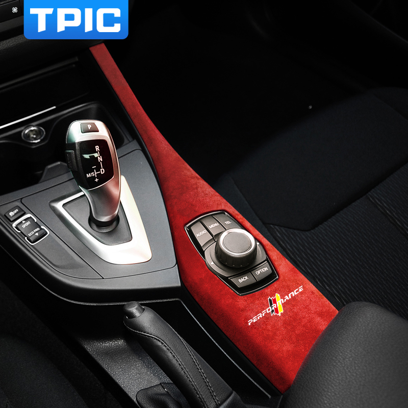 TPIC Alcantara Wrap For BMW F20 118d F21 F22 F23 1 2 Series Car Multimedia Knob Panel Cover M Performance Interior Accessories