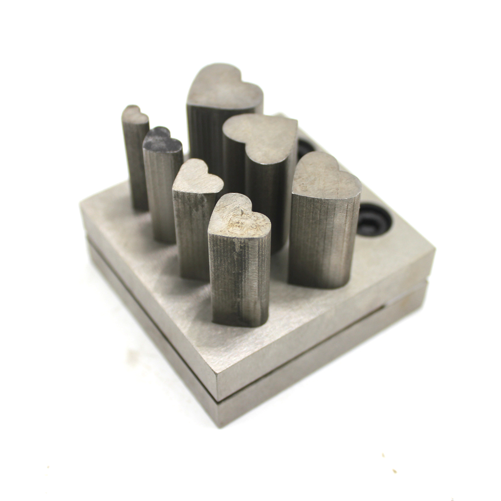 Metal Disc Cutter Set Heart Four Leaf Clover Jewelers Mold Cutting Punching Base Puncher Jeweler Tool