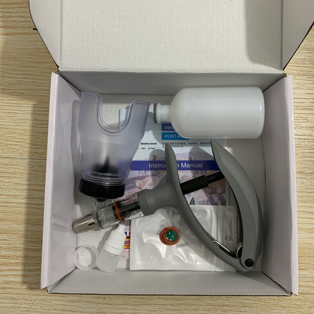 1 Pc 2/5ml Poultry Automatic Syringe With Vaccine Bottle Veterinary Continuous Injector Adjustable Vaccine Injection