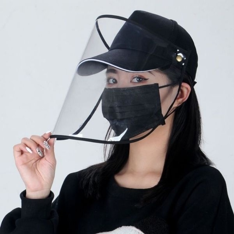 Men and Women Antivirus Transparent Mask Empty Top Hat Protective Cap Anti-droplet Saliva Hair Ring