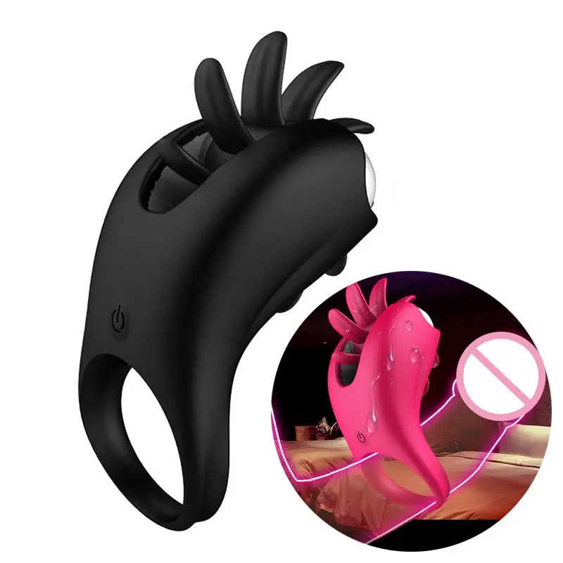 Hands-free Penis Ring With Sachet Penis Male Male Male Clitor Vibrating Ring For Couple Nipple Licking Women Vibrator Men