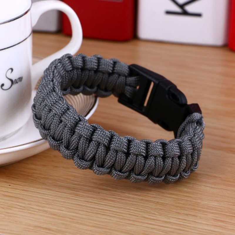 Paracord Bracelets KIT Military Emergency Survival Bracelet Men Women Unisex Rope Charm Bracelets