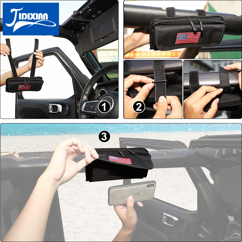 for Suzuki Jimny 2007 Up Car Glasses Storage Bag for Jeep Wrangler TJ JK JL JT 1997 Up Sunglasses Storage Bag