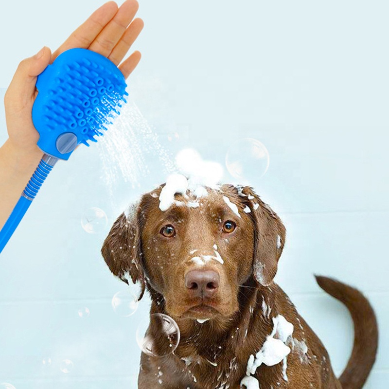 Pet bathing tool pet bath brush dogs grooming tools hose nozzle shampoo