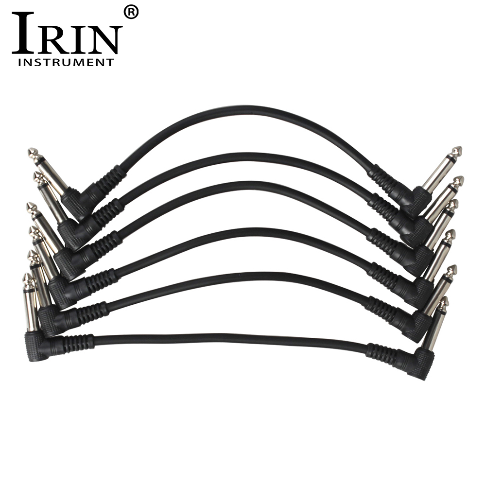 IRIN Guitar Effect Pedal Patch Connecting Cables Line 6.35mm Pedal Cable 21Cm Right Angle Cord Copper Wire Guitar Accessories