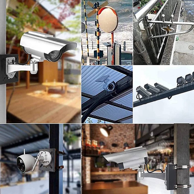 2X Universal Vertical Pole Mount Camera Bracket Wall Mounting Bracket For CCTV Security Camera PTZ Dome (A)