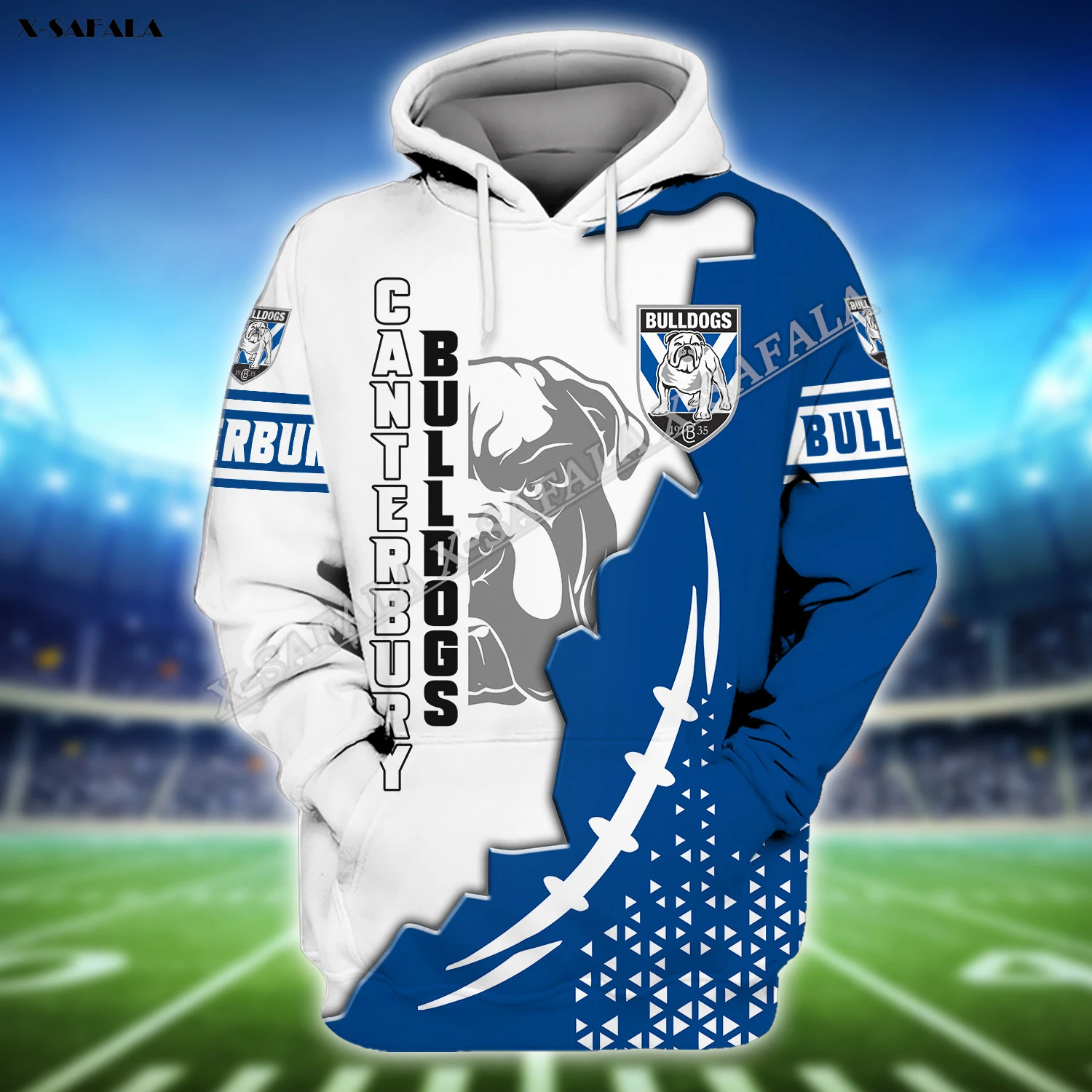 Australia Rugby Bulldogs Sport 3D Child Kid Print Hoodie Men's Adult Outwear Shirt Pullover Sweatshirt Casual Jacket