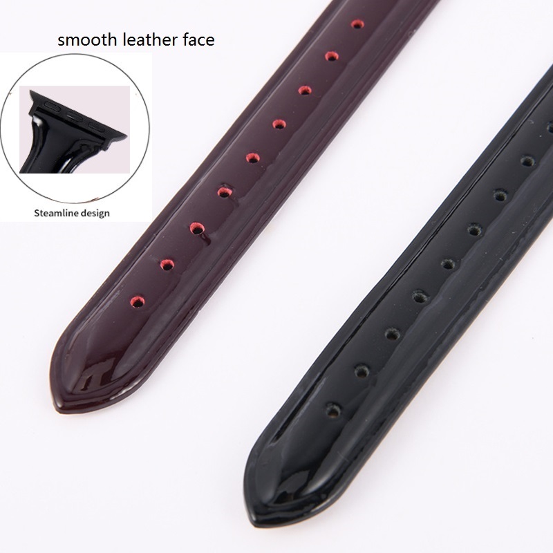 Slim Smooth Leather Strap For Apple Watch SE 6 7 Band 44mm 40mm 45mm 41mm iWatch 5 4 Bracelet For AppleWatch 3 42mm 38mm Bands