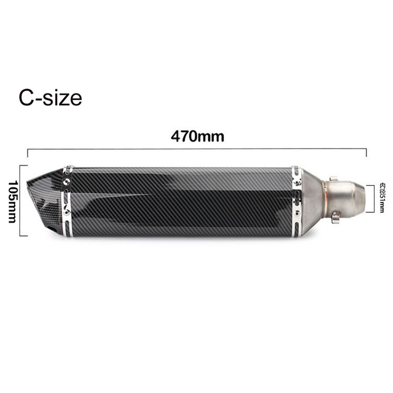 51MM Universal Motorcycle Exhaust Pipe Muffler Racing Escape akrapovic Moto For yamaha r15 crf 230 tmax500 CB400 cb650f exhaust