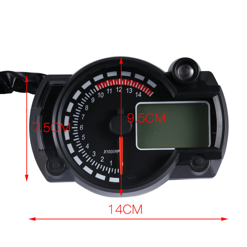Universal KOSO LCD Digital Motorcycle RX2N Odometer Speedometer Meter Instrument Adjustable MAX 299KM/H 7colors Dashboard