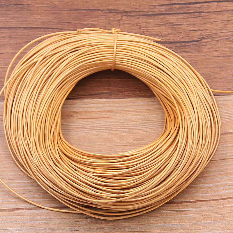 5 Meters/Lot 1.5-3mm 2021 New 10 Color Genuine Cow Leather Round Thong Cord DIY Bracelet Findings Rope String For Jewelry Making