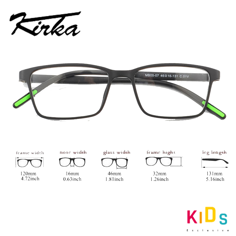Kirka Kids Glasses TR90 Flexible Boy and Girls Soft Myopia Children Frames Eyewear Optical Reading Glasses MB0507