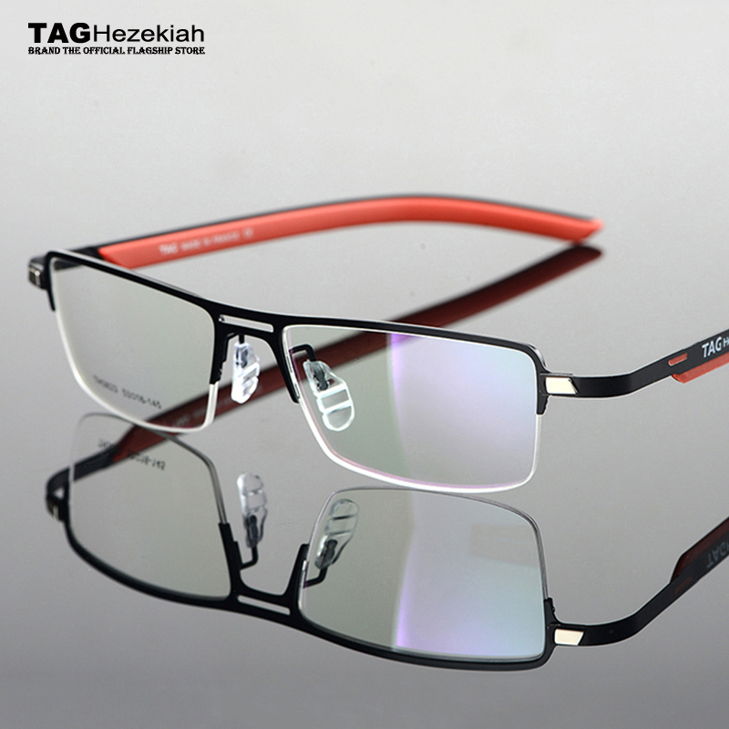 2023 TAG Hezekiah eyeglass frames for men lightweight half frame myopia frames and women Elasticized leg frame goggles computer