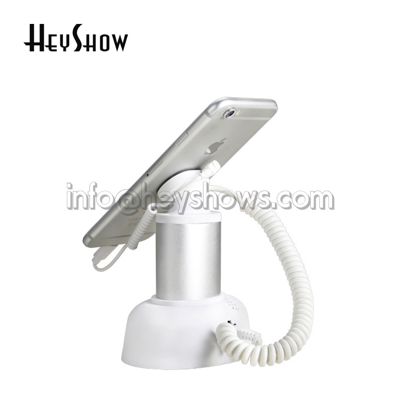 Mobile Cell Phone Security Stand, Burglar Alarm Display Holder, White System for Digital Retail Shop, Anti-Theft Show