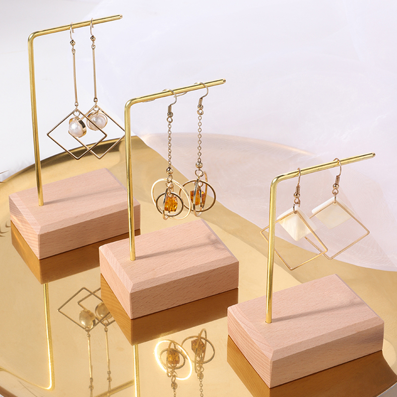 Colorful wooden earring display stands earingcase for jewelry bracelet holders jewelery organizer jewellery display rack Hanging