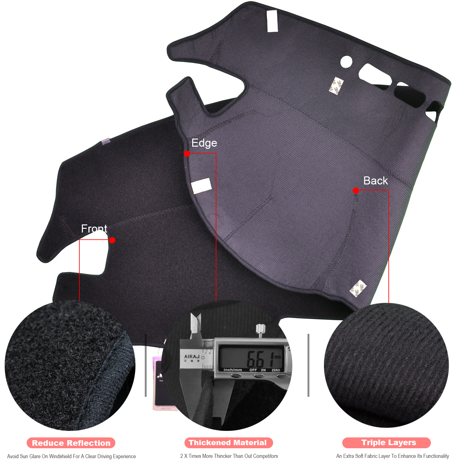 For Suzuki Swift Sport 2005 - 2007 2008 2009 2010 Dash Mat Dashboard Cover Dashmat Anti-dirty Pad Carpet Guard Car Accessories