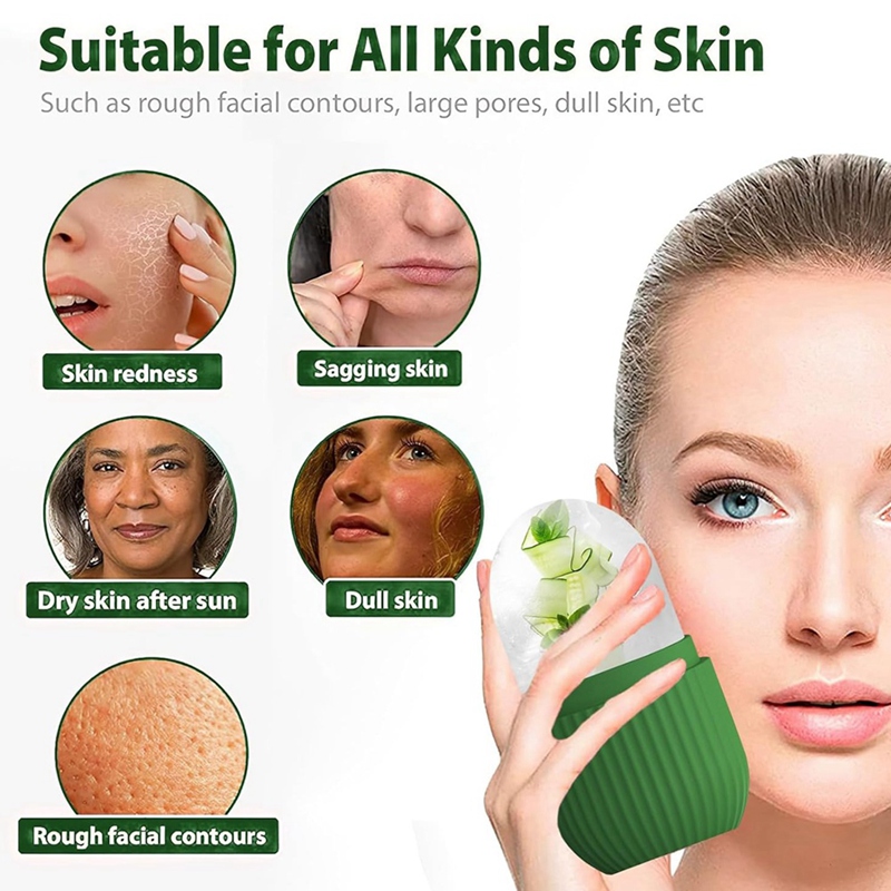 Ice Face Roller Massager,Ice-Cube Roller For Face,Eyes And Neck Naturally Conditioning And Skin Care,De-Puff Eye Bags