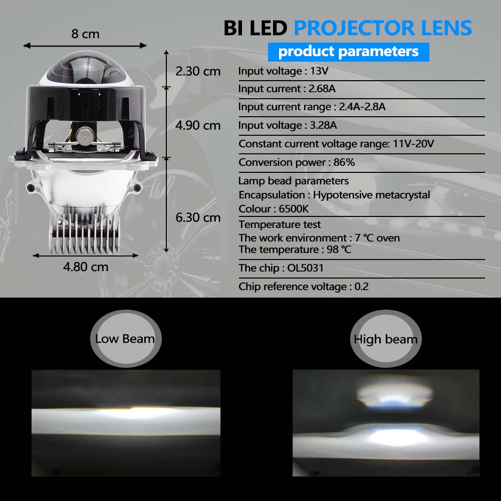 Bi Led Lenses For Headlights Hyperboloid Retrofit Projector Car Lens 3 Inch Biled Lens Hella 3R G5 Matrix LED Tuning Accessory