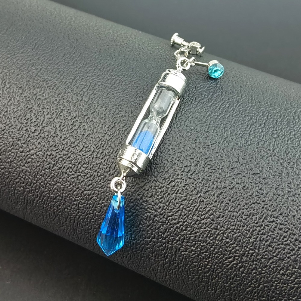 The Case Study of Vanitas no Karte Vanitas Cosplay Hourglass Earrings Blue Jewelry Gifts Accessories Prop Coserland Dropshipping