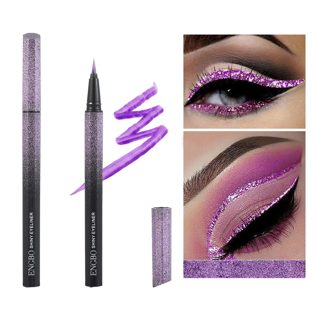 Waterproof Liquid Eyeliner Gold Color Liquid Glitter Eyeliner Durable Long Lasting Shiny Sequins Eye Pencil Makeup Beauty Tool