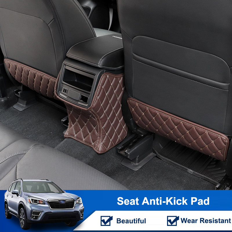 QHCP Microfiber Leathe Car Seat Anti-kick Mat Armrest Anti-Child-Kick Pad B Post Pillar For Subaru Forester 19-22 Car Styling