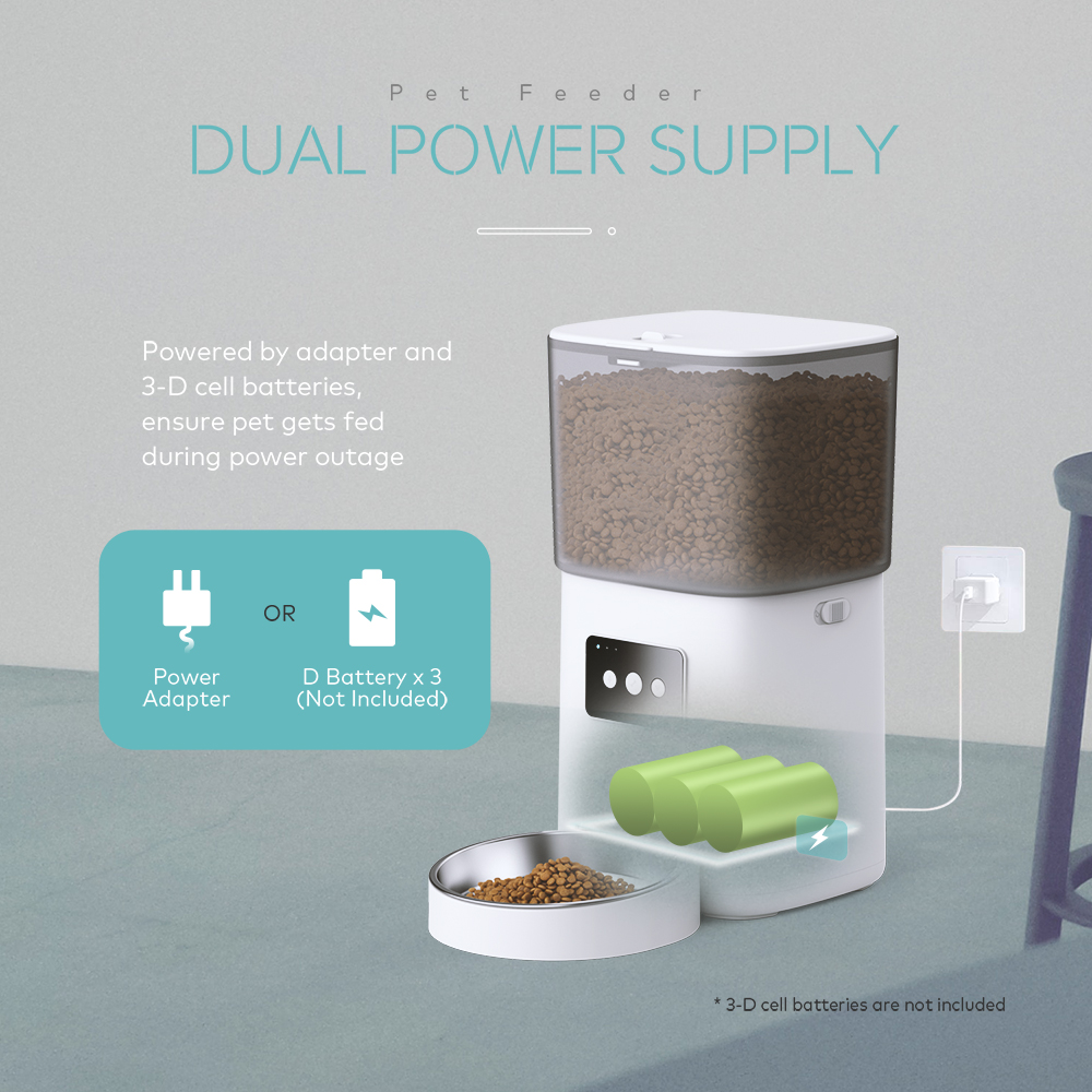 free shipping 6L Large Capacity Smart Feeder Pet Food Dispenser Timing Quantitative WiFi Voice APP Automatic Cat and Dog Snack Bowl