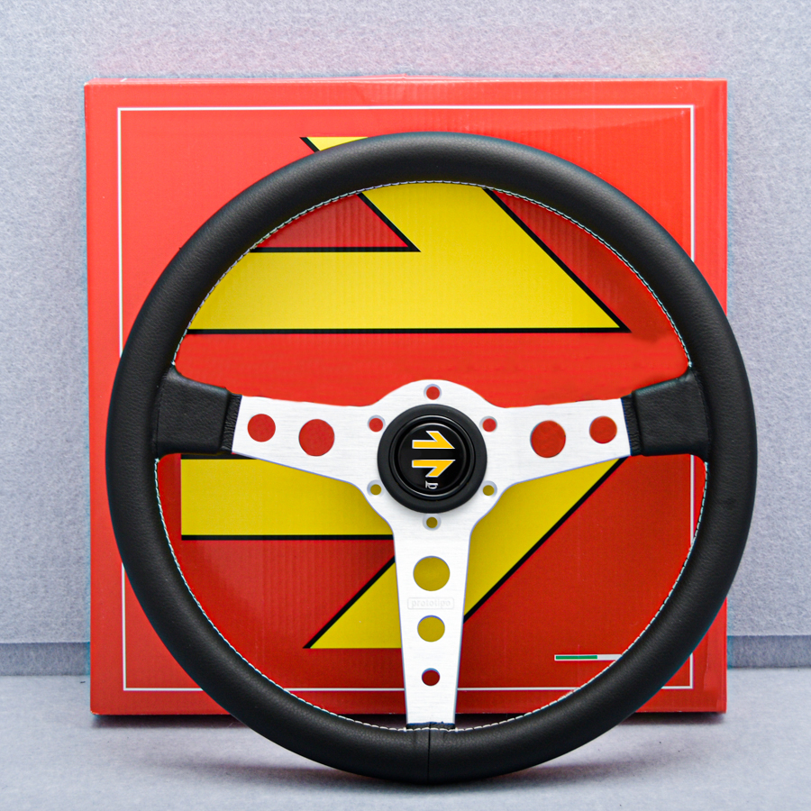 JDM Universal 14inch 350mm Racing Steering Wheel Flat Dish Leather Modified Car Sports Steering Wheel