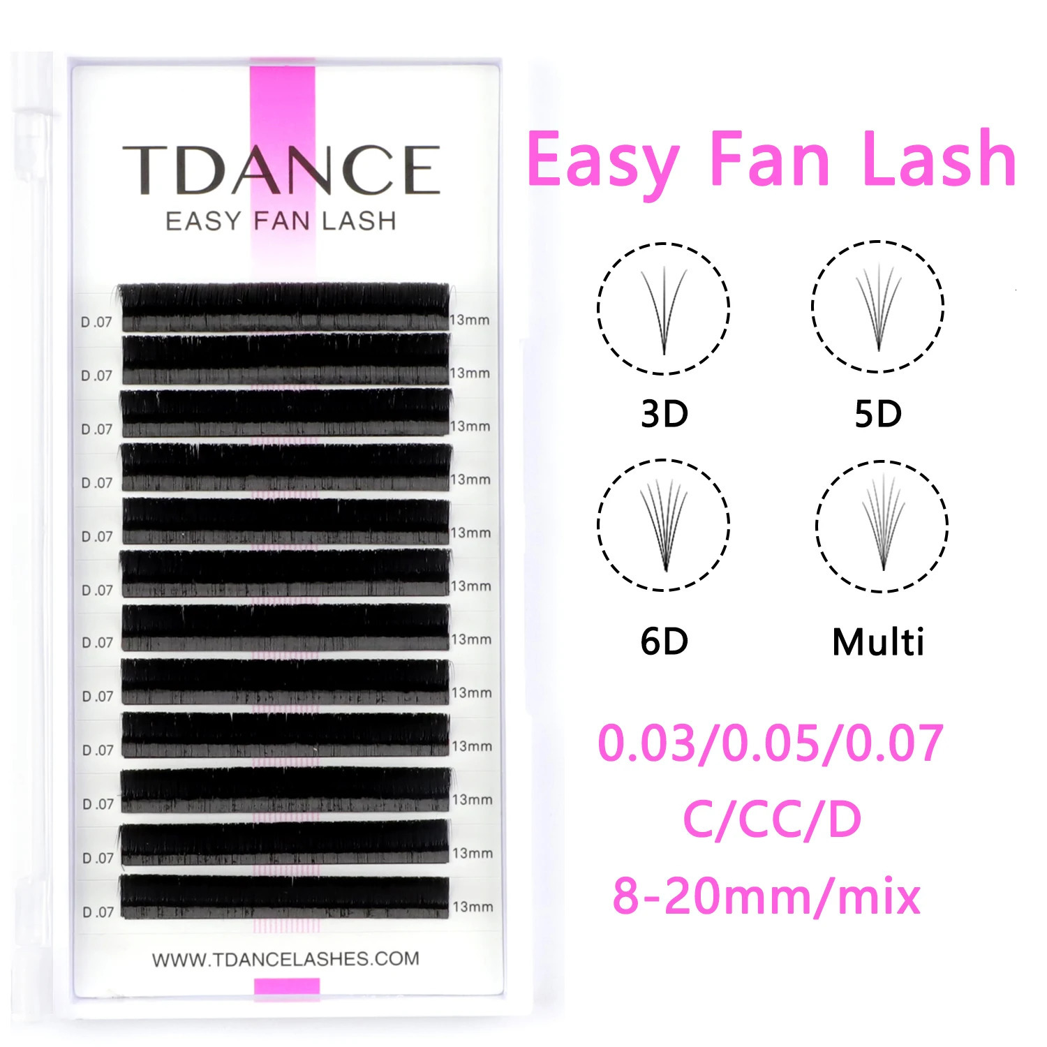TDANCE Easy fanning Fast Fan Blooming Eyelash Extensions Individual Lashes Automatic High Quality Flowering Volume Eyelash 240624