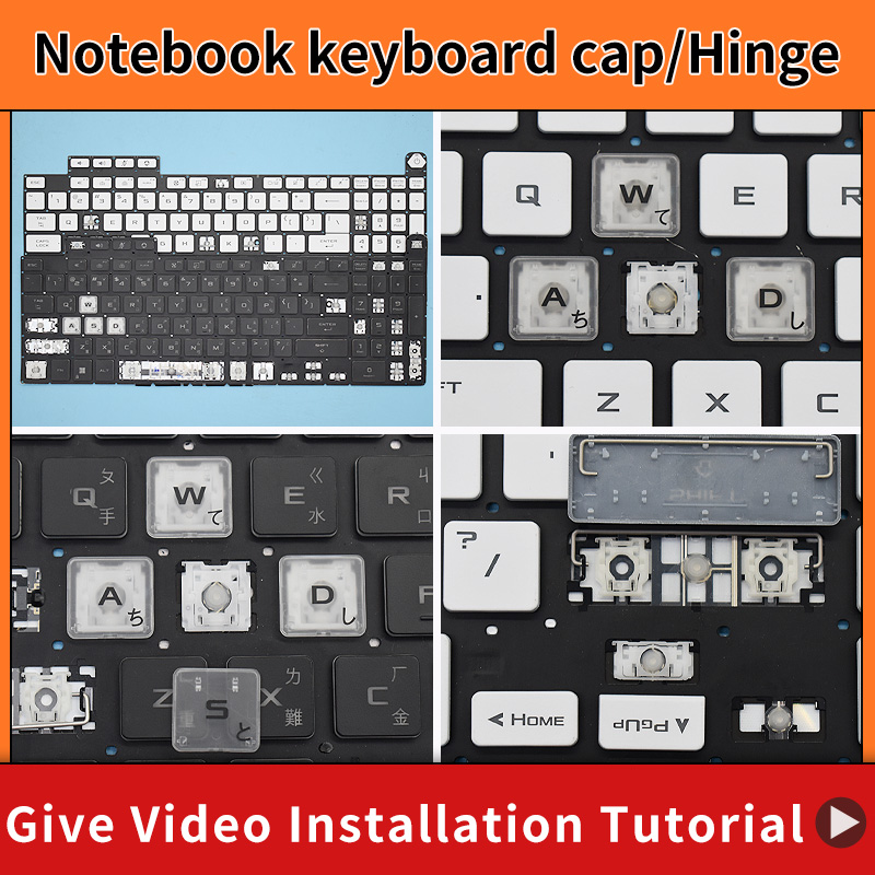 Replacement Keycap Key cap Hinge for Asus TUF Gaming 8 F15 FX506 FA506 FA506II FX506H F17 FA706 FA706U FX706 FX706U Keyboard