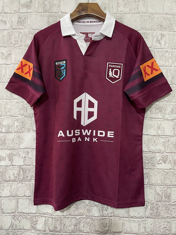 QLD Maroons 2023 Men's Training Jersey 2023/24 QUEENSLAND MAROONS STATE OF ORIGIN RUGBY TRAINING JERSEY SHORTS size S---5XL