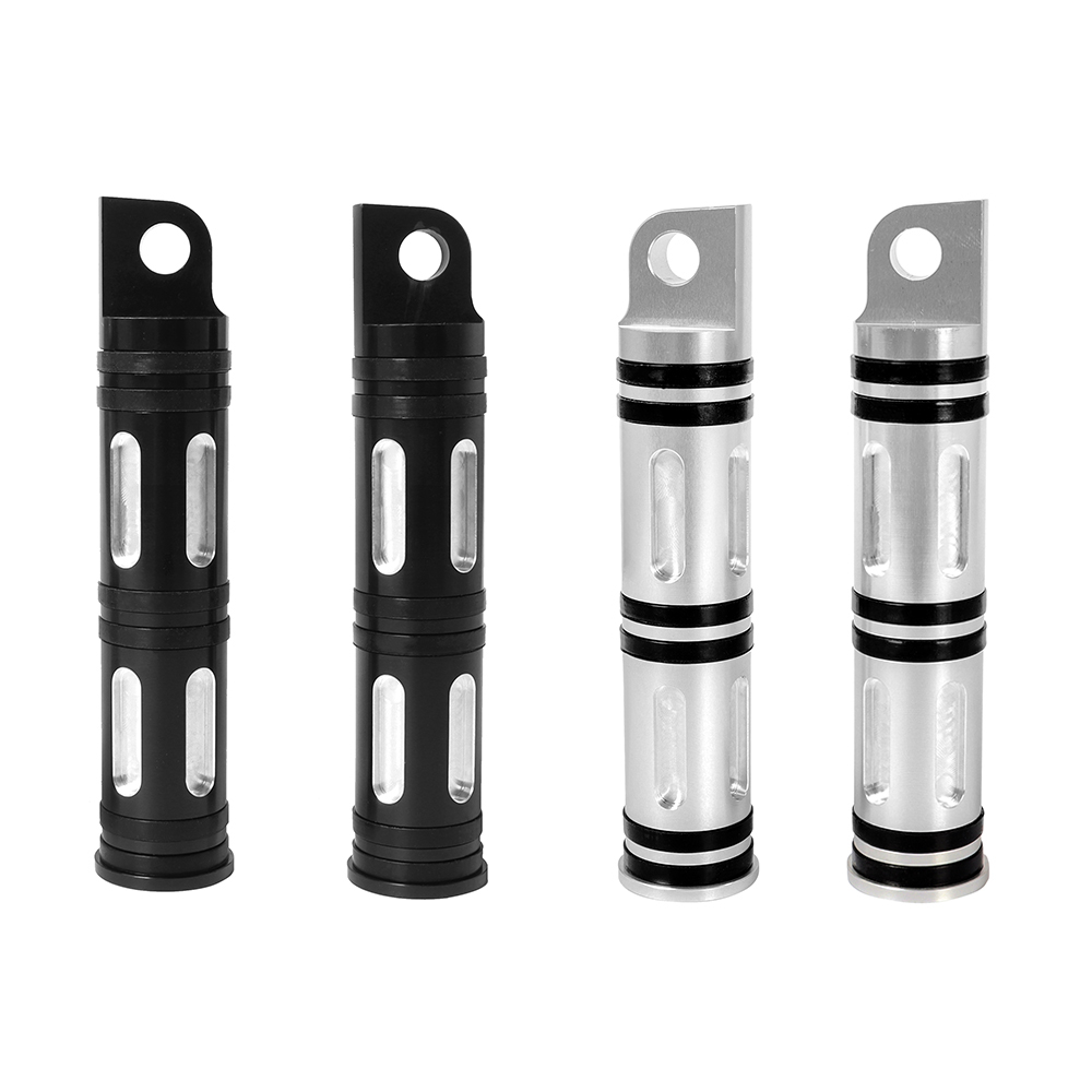 Motorcycle Black CNC Cut Highway Foot Pegs Male Mounts Footrest Fit For Harley