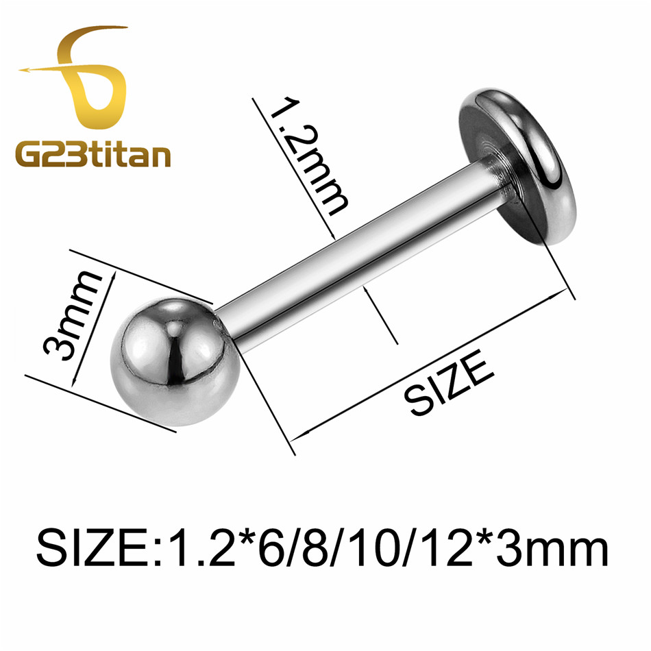 16G Hypoallergenic Titanium Piercing Rings Horseshoe Circular Curved Barbell Bananabell Labret Stud Captive Beads Body Jewelry