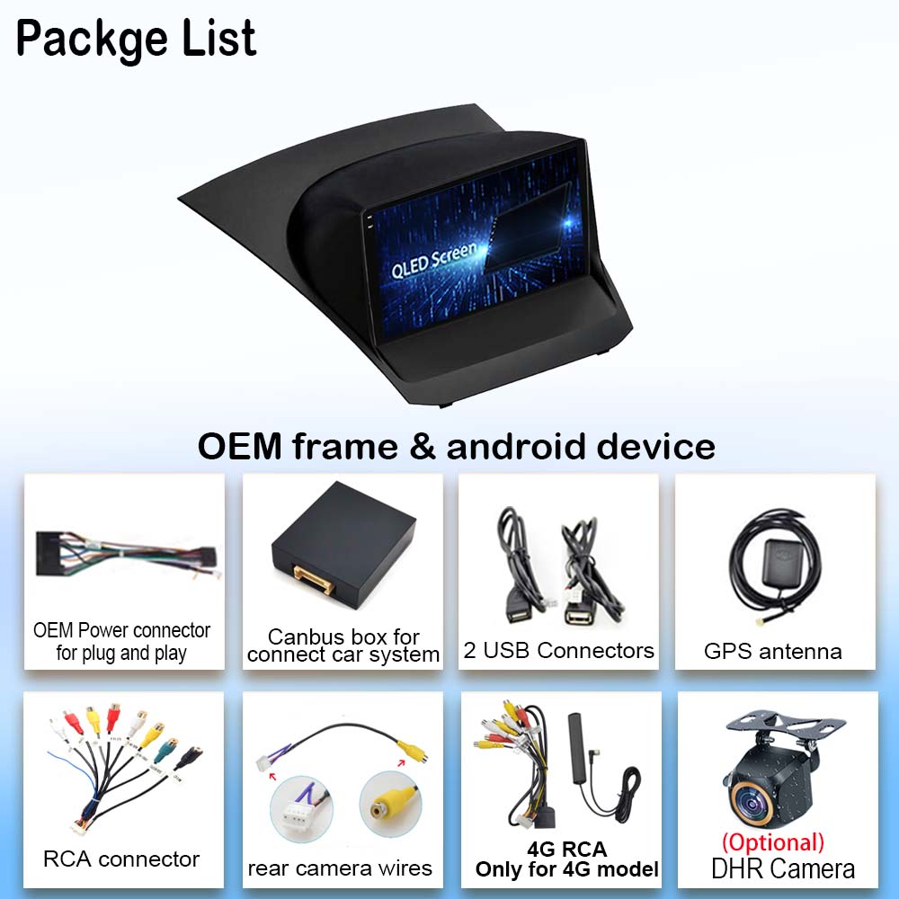 7862 CPU Android 13 Car Radio For Ford Fiesta Mk7 2009-2016 Multimedia Player NO 2din Carplay HDR QLED Screen Stereo Head Unit