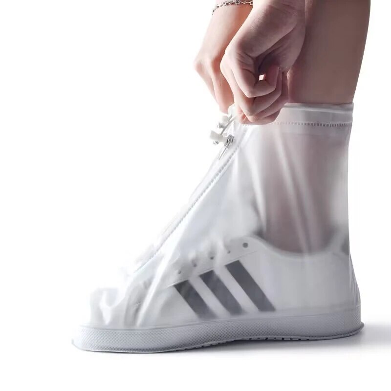1 Pair Waterproof Shoe Covers, Non-slip Reusable Rain Snow Boots Women Men PVC Silicone Sole Overshoes Protectors In Rainy Days