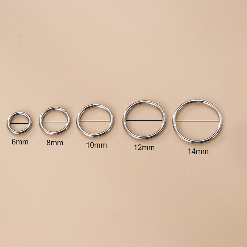 1PC G23 Titanium Piercing Jewelry Wholesale 16G Nose Rings Clicker Hinged Segment Hoop Earrings Helix Cartilage Daith Ear Clips