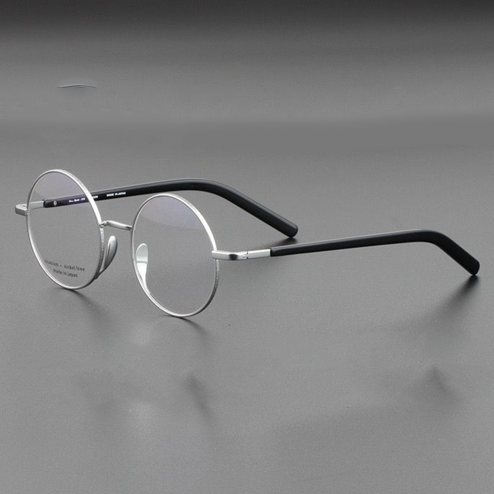 Japanese Handmade Retro Round Large Titanium Glasses Frame Optical Myopia Men Gafas Women Eyeglasses Ultra-light Spectacles
