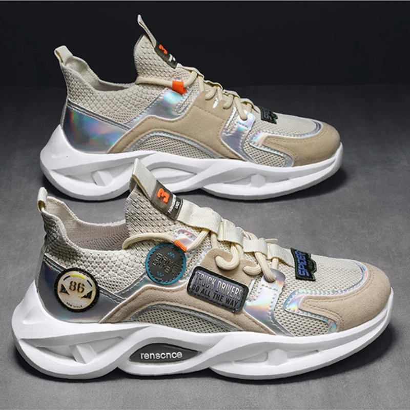 Sneakers Men High Quality Male Spring New Casual Woven Breathable Shoes Tenis Luxury Shoes Men Platform Sneakers Running Shoes