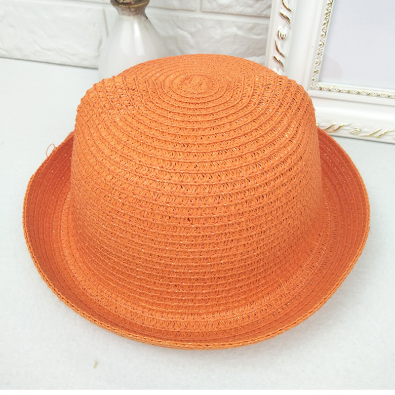 New handmade straw hat 7-color children's straw hat summer sandal hat outing travel men and women baby cat ear sun hat gorro