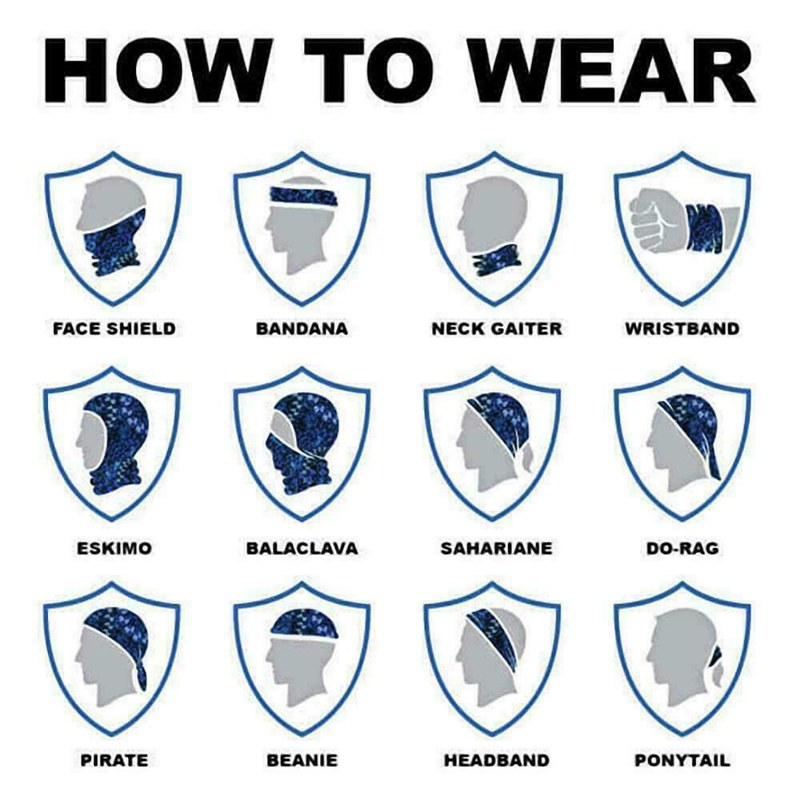 Outdoor Magic Bandana Cycling Sunshade Scarf Polyester Hiking Neck Cover Fishing Windproof Headband Multi-Use Face Mask