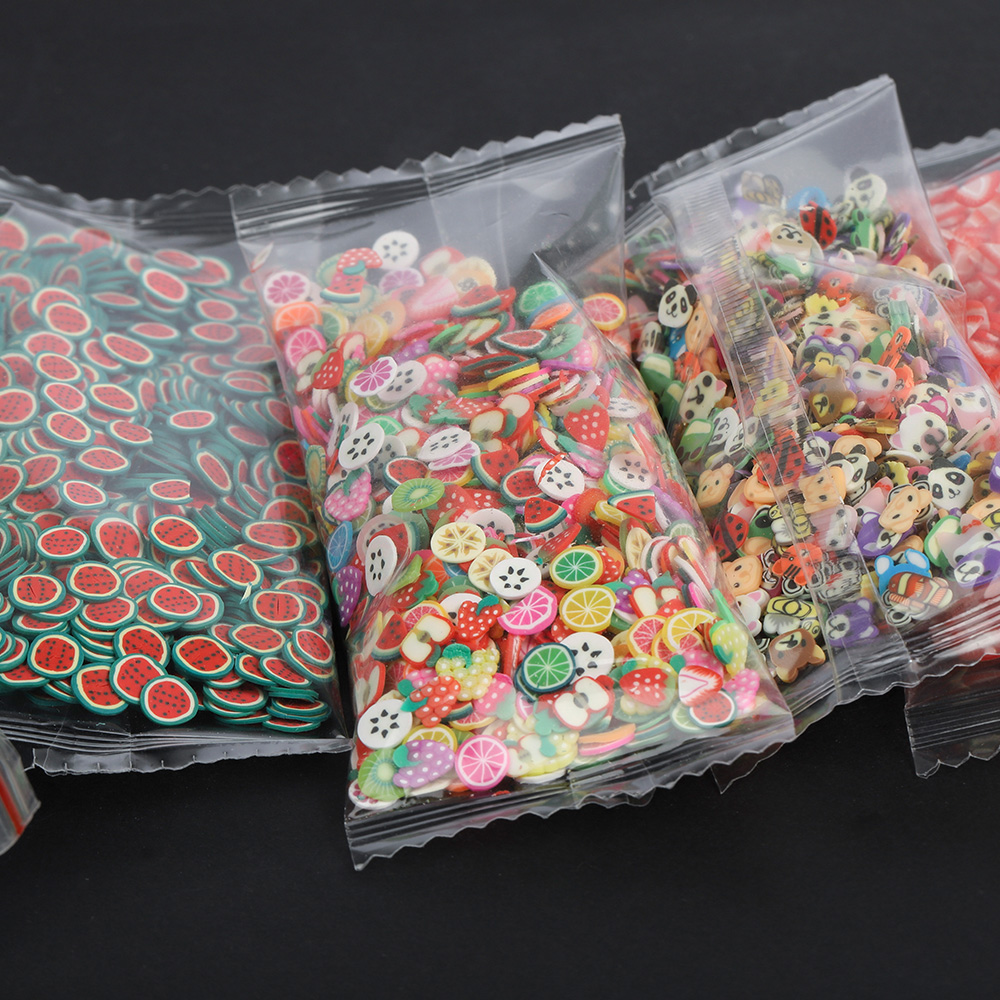 1000Pcs/lot Mixed Clay Slice Filler Fruit Animal Flower Nail Art Decor Resin Epoxy Mold Fillings for Crafts Making DIY Supplies