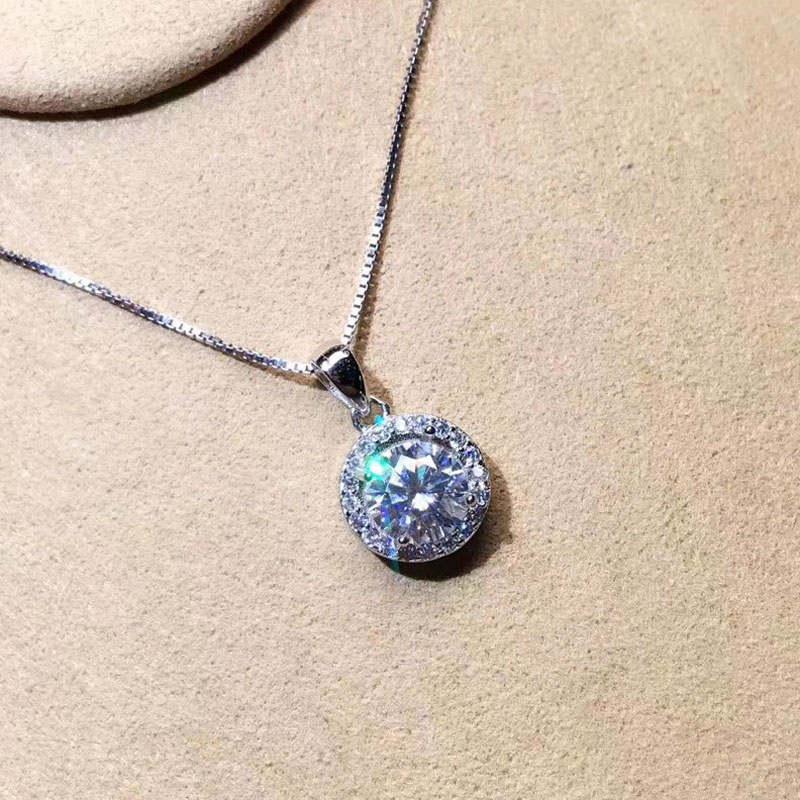 CoLife Moissanite Ring and Pendant Set for Wedding Moissanite Silver Wedding Jewelry Set Solid 925 Silver Moissanite Jewelry Set