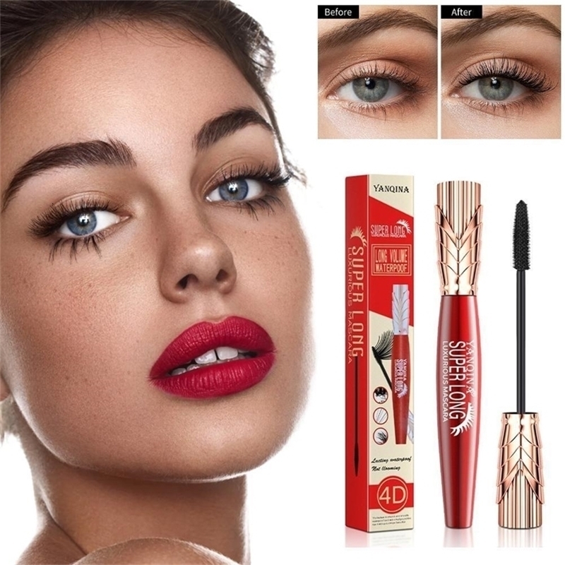 Yanquina 4D Crown Black Mascara Thick Curling Waterproof Mascara Eyelashes 4d Lengthening Curling Mascara Quick-Dry Eye Makeup 240621