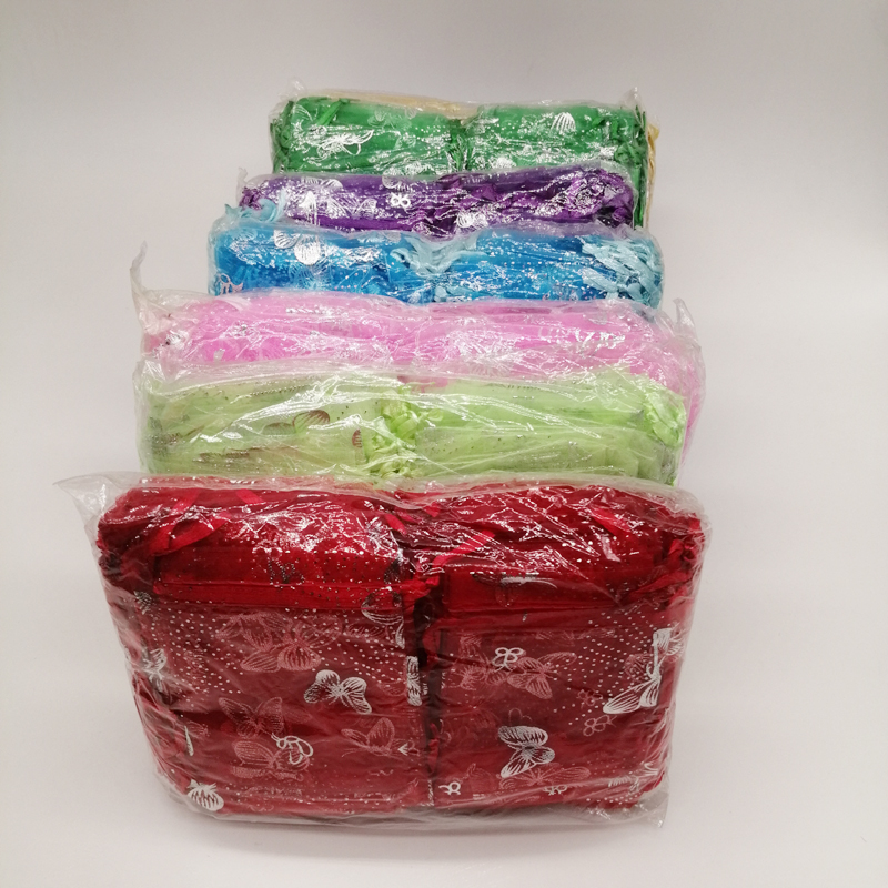 50Pcs 15x20 17x23 20x30 Big Butterfly Organza Bags Butterfly Draw String Gift Bag for Jewelry Packing Bag Storage Display Pouch