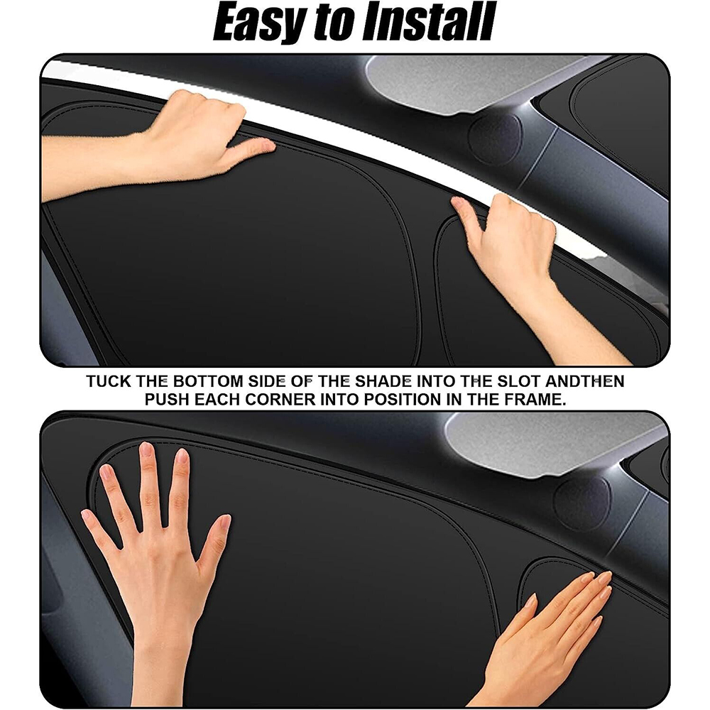Car Privacy Window Screen SunShade Side Window Sunshade Front Rear Windshield with Storage Bag for Tesla Model Y accessories