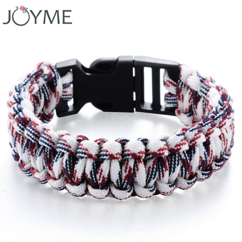 Paracord Bracelets KIT Military Emergency Survival Bracelet Men Women Unisex Rope Charm Bracelets