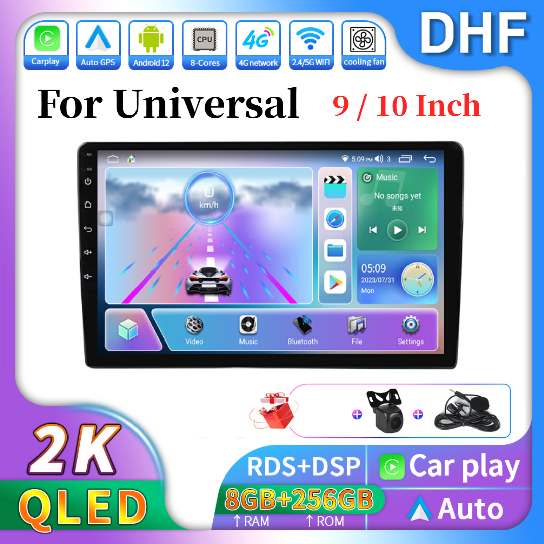 DHF 7 9 10 Inch Universal Car Radio 2 Din Android Multimedia Player Stereo GPS CarPlay For Volkswagen Nissan Kia Toyota Hyundai