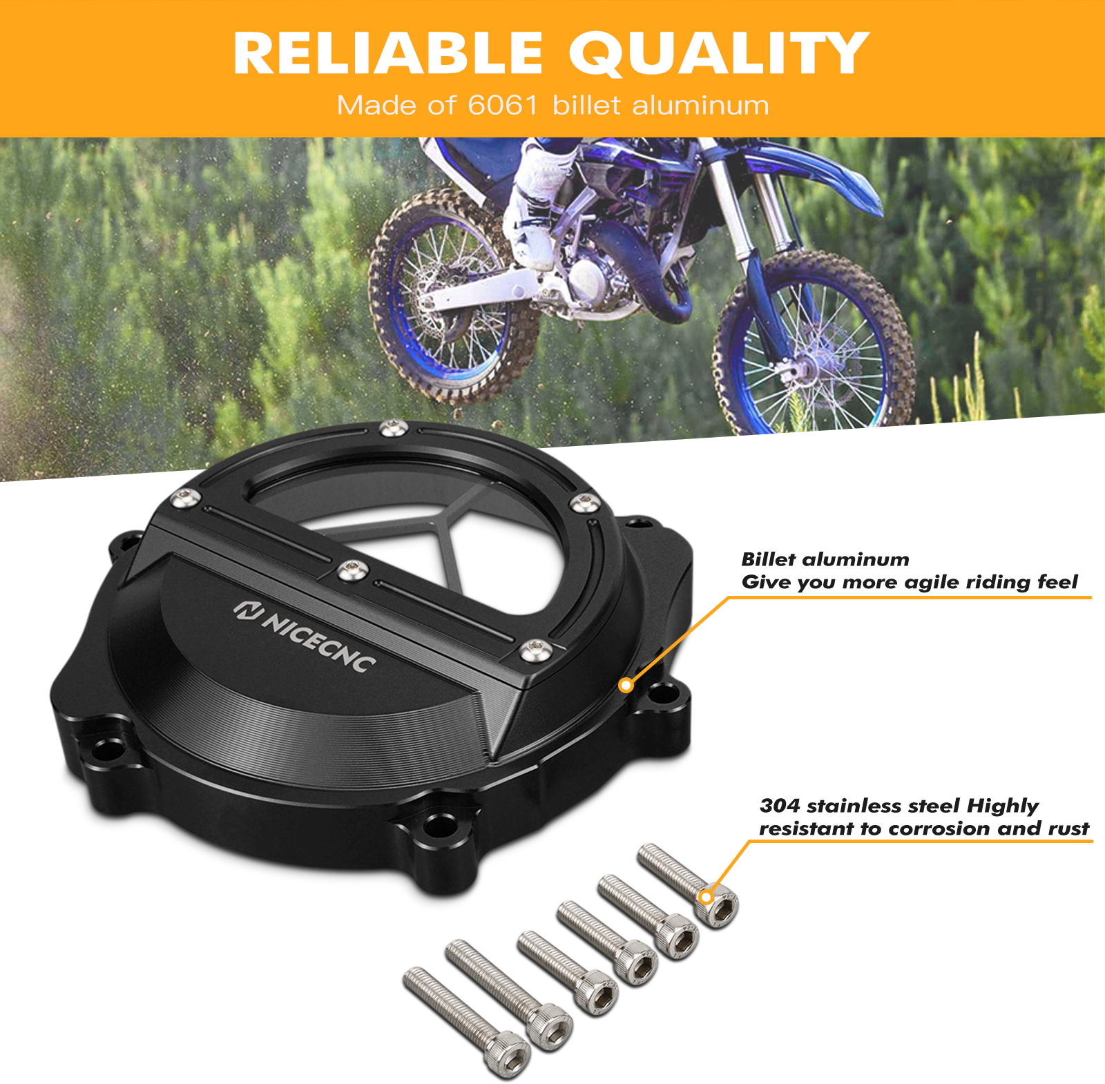 For Yamaha YZ85 2002-2023 NiceCNC Motorcycle Clutch Case Cover Protector For Yamaha YZ65 18-23 Hour Meter Bracket Mount Guard