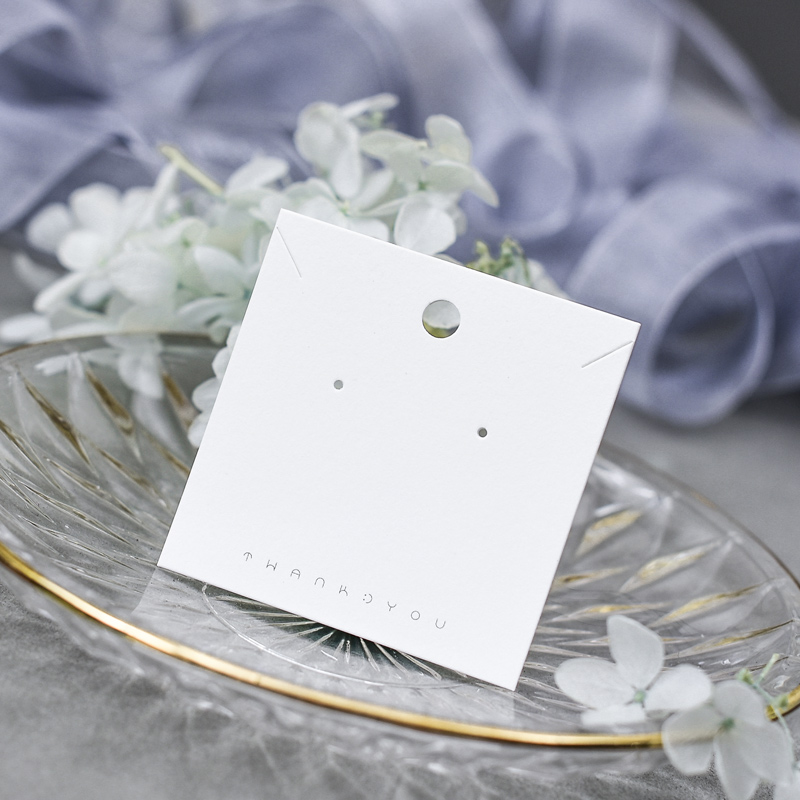 New Hot 350gsm Popular White Paper Cardboard Stock Jewelry Necklace & Earrings Display Cards Holder Tags Price Label