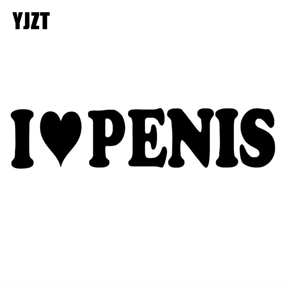 YJZT "I LOVE PENIS" Gay Pride Prank Funny Gag Gift Vinyl Decal Window Car Stickers Car-styling